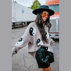 Karma Queen Oversized Yin and Yang Knit